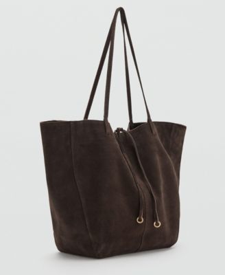 Women's Suede Leather Shopper Bag