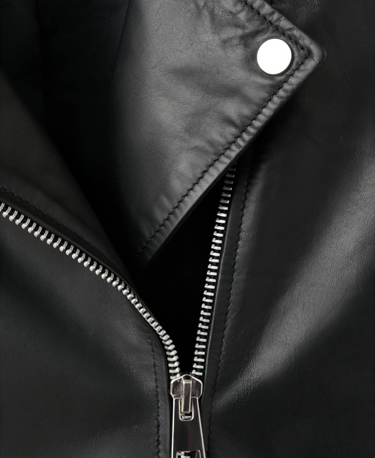 Женская куртка Mango Leather Biker, цвет: Чёрный — фото 7