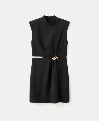 MANGO - Women's Metal Embellishment Cut-Out Dress