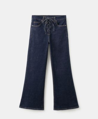 Women's Drawstrings Flared Jeans