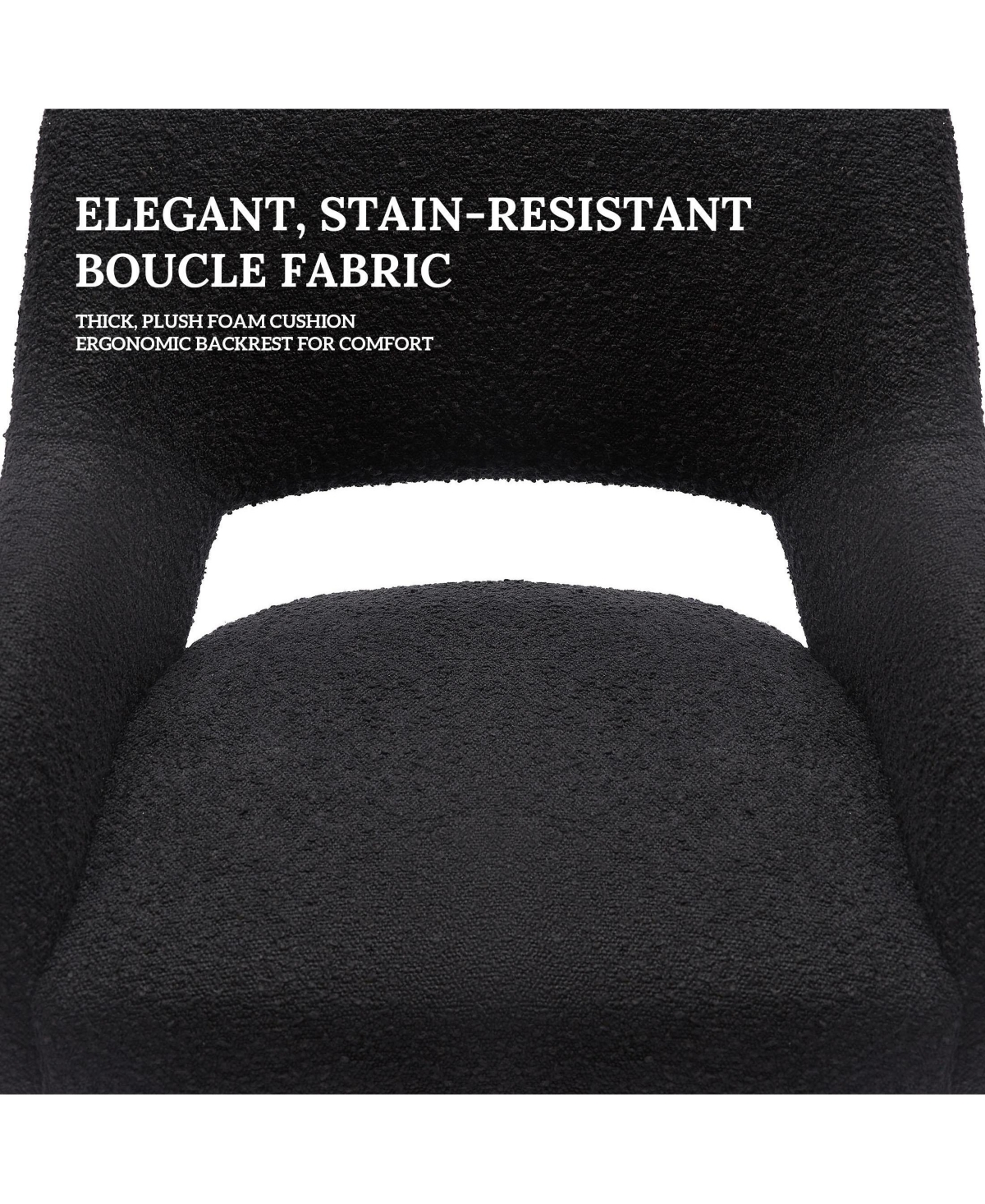 Mid-Century Modern Large Boucle Swivel Accent Arm Chair