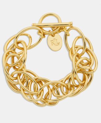 Gold-Tone Multi Link Toggle Bracelet