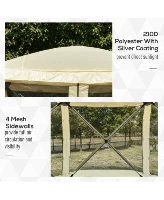 7.1' x 7.1' Outdoor Pop Up Party Tent Canopy w/ Carry Bag,