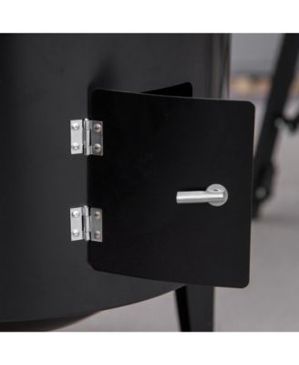 3-In-1 Outdoor Charcoal BBQ Smoker and Grill with 2 Cooking Racks