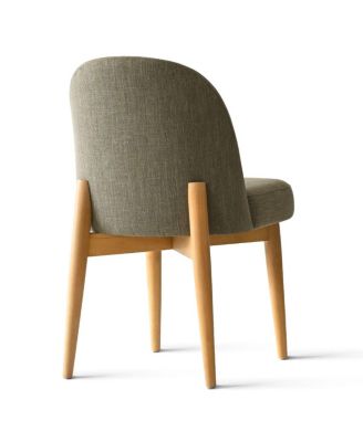 3-Piece Round Dining Table Set, 35" Wood-Look Pedestal Table with Fabric Upholstered Chairs for Small Kitchens