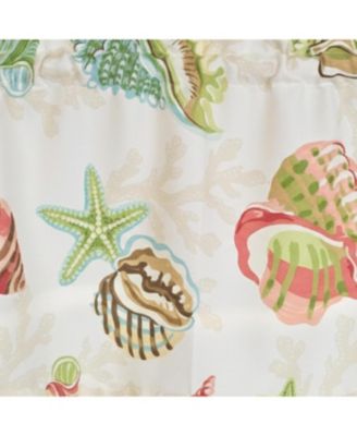 100% Cotton High Quality Beachbound Tailored Window Valance with 1.5" Rod Pocket 50" W X 12" L Multi