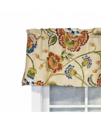 100% Cotton High Quality Moira Tailored Window Valance with 1.5" Rod Pocket 50" W X 12" L Multi