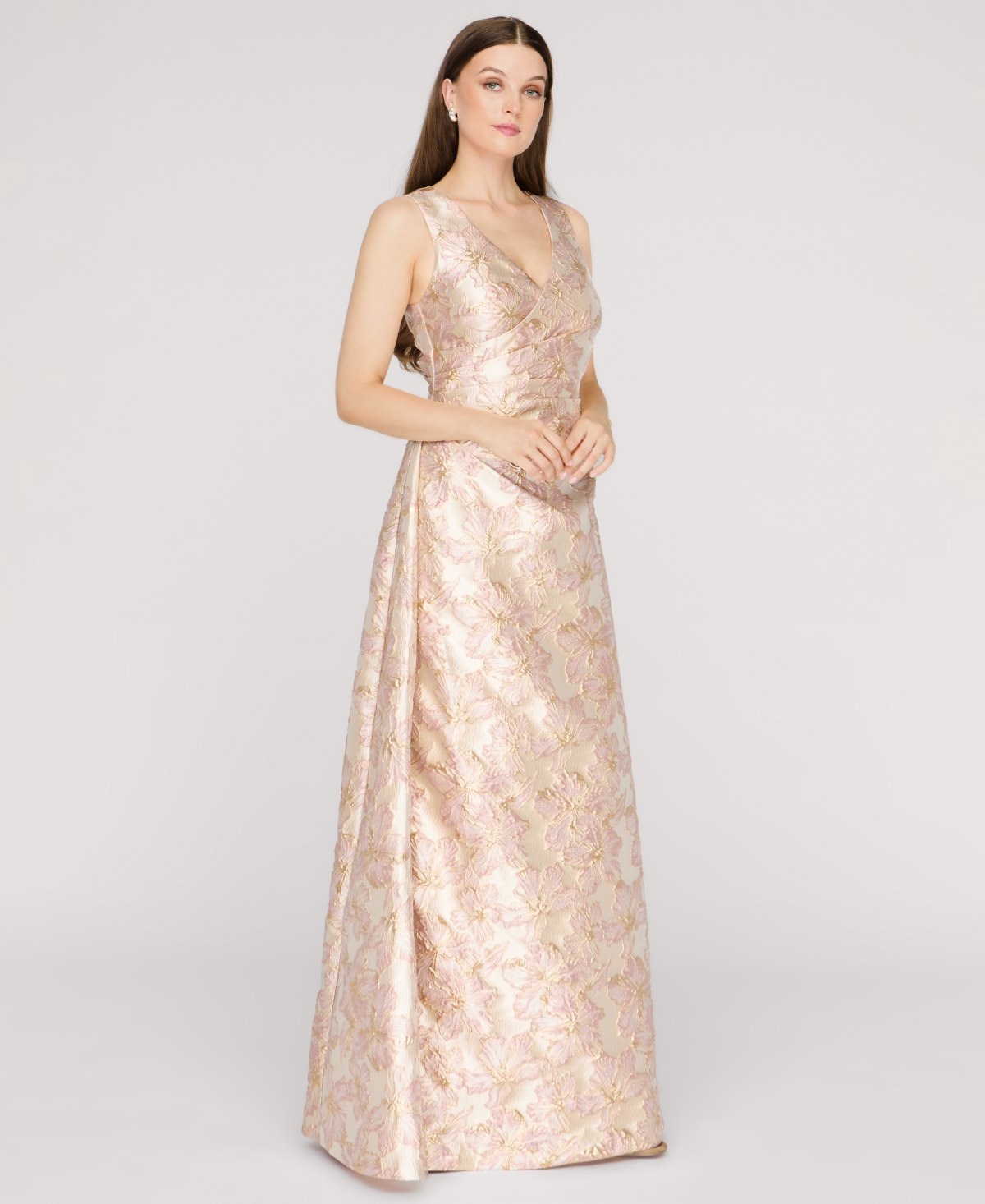 Js Collections Women's Deborah Sleeveless Side Wrap Gown