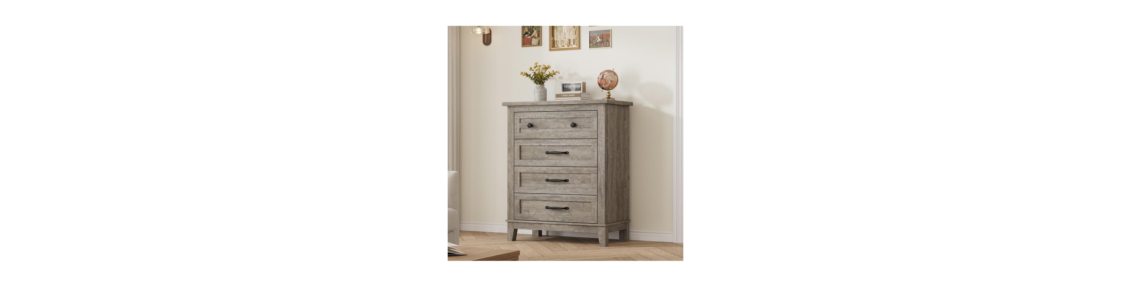 Gaomon 34.8" Tall Vertical Drawer Dresser with Large Storage