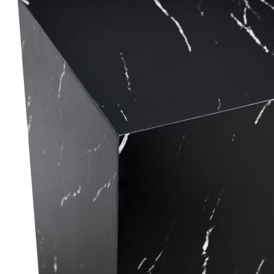 Streamdale 15.7" Black Marble MDF Coffee Table Luxurious Living Room Accent