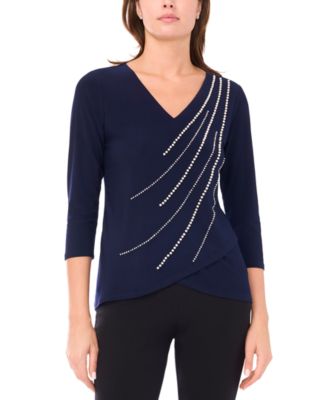 Petite V-Neck Tulip Hem Top