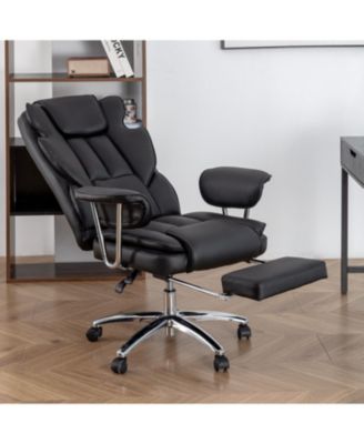 Streamdale Executive Chair with Footrest, Leather & Ergonomic