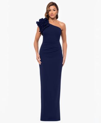 Women's One-Shoulder Ruffle Ball Gown