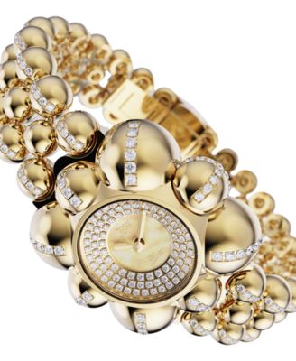 Women's Atmosphere Crystal Swiss Quartz 18k Gold-Plated Stainless Steel Watch, 30mm