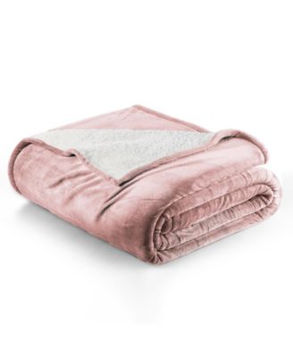 Velvet Plush Reversible Sherpa Bed Blanket