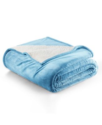 Velvet Plush Reversible Sherpa Bed Blanket