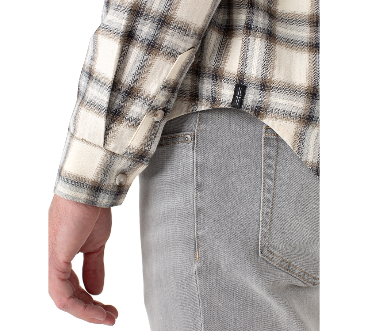 Liverpool Los Angeles Men's Long-Sleeve Curved Yoke Button-Up Shirt