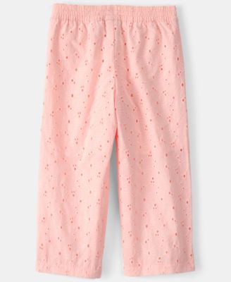 Girls' Toddler 2T-5T Eyelet Regular Fit Pants