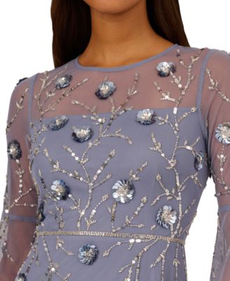 Women's Beaded Bell-Sleeve Dress