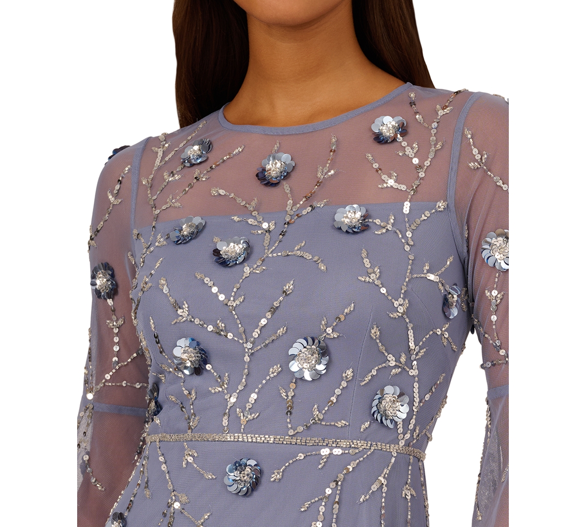 Adrianna Papell Women's Beaded Bell-Sleeve Dress