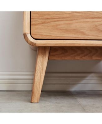  Pure Solid Wood Bedside Cabinet Modern Simple Nightstands Oak Nordic Storage Cabinet