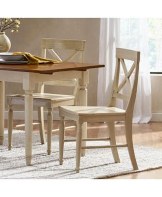 Streamdale Acacia Wood Dining Chairs, 2-Pcs Set