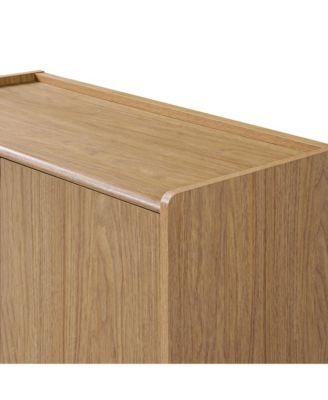 Oak Manufactured Wood 2-Door 31.1" W x 48.7" H Cabinet with Tray Top