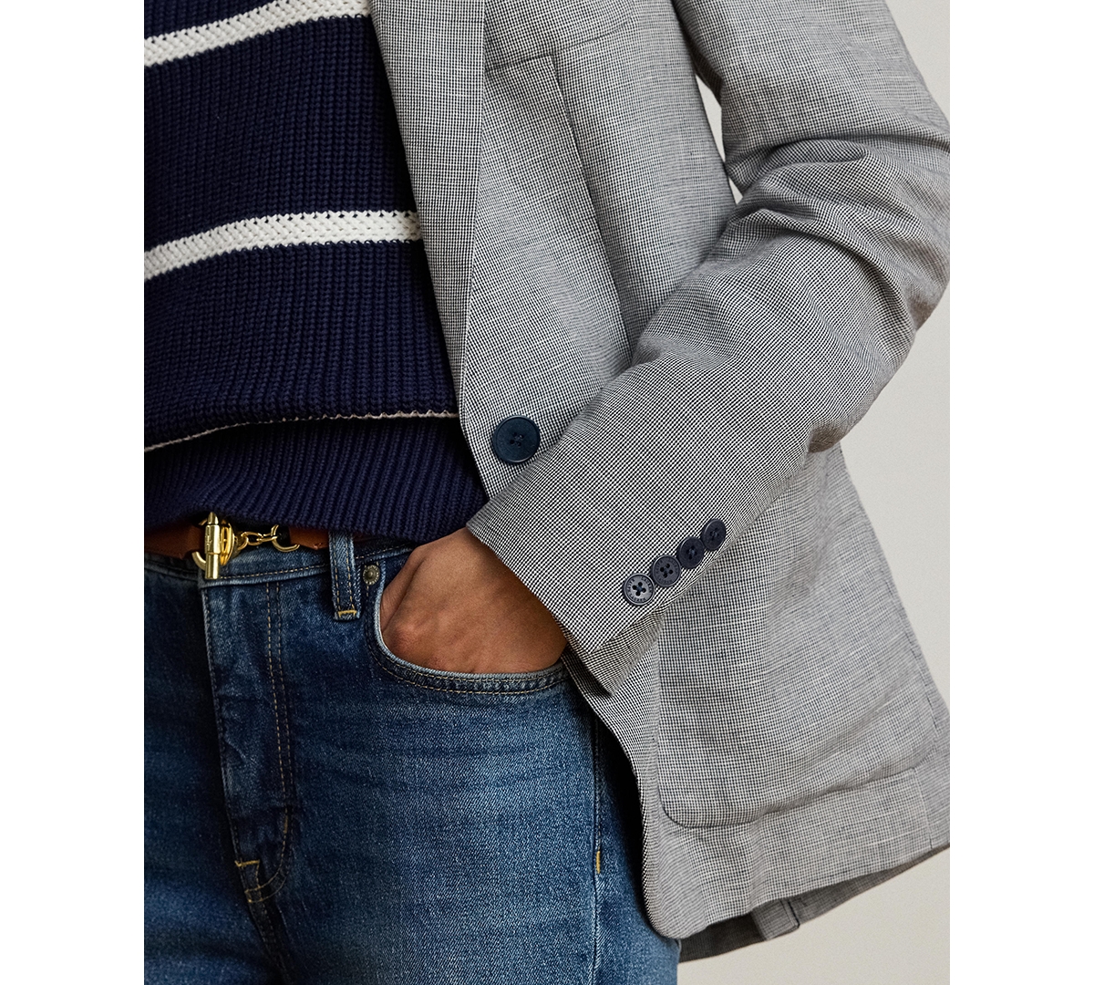 Lauren Ralph Women's Basket-Weave Blazer