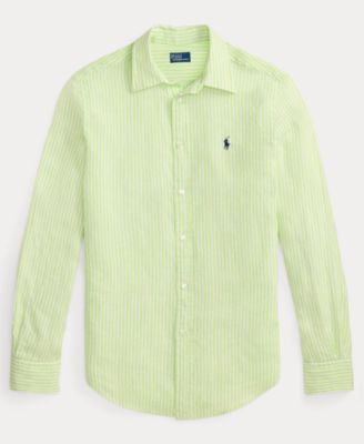 Women's Classic Fit Striped Linen Shirt