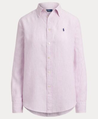 Women's Classic-Fit Striped Linen Shirt