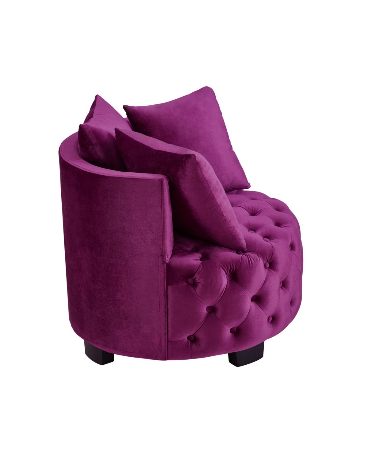 Streamdale Furniture Contemporary Upholstered Tufted Leisure Chair Violet