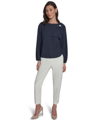 Women's Long-Sleeve Side Tie Top