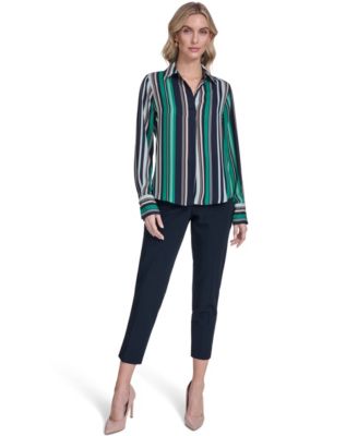 Women's Striped Popover Top
