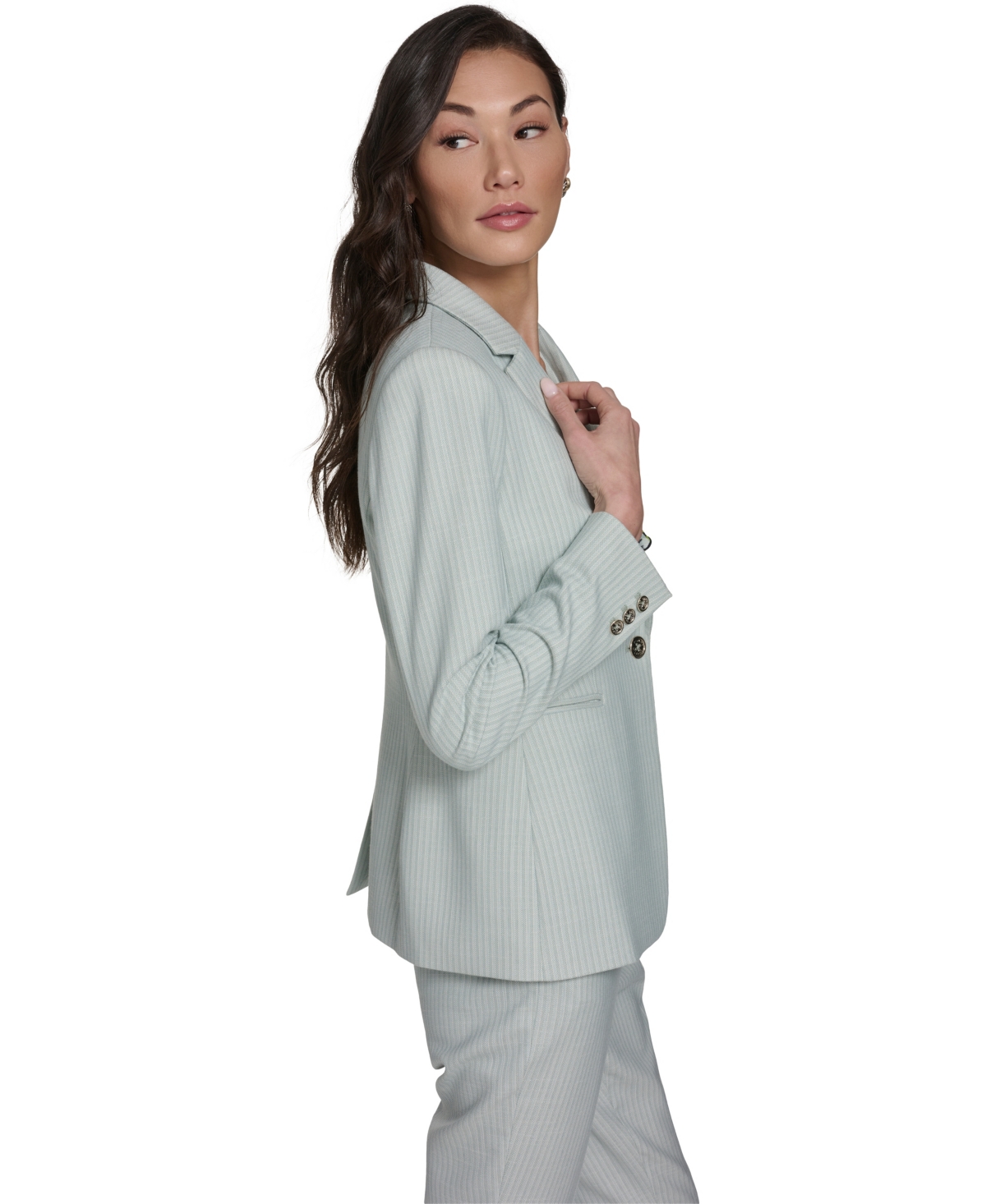 Tommy Hilfiger Women's Slim Fit Tonal Stripe Blazer