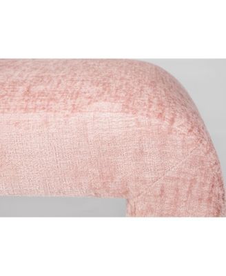 Sophia Modern Luxury Curved Upholstered Waterfall Jacquard Bench - Large