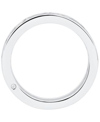 Cubic Zirconia Silver Plated Band Ring, Macy's Exclusive
