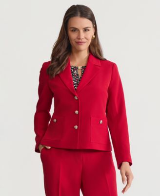 Women's Julia Stretch Crepe Patch-Pocket Blazer, Regular & Petite