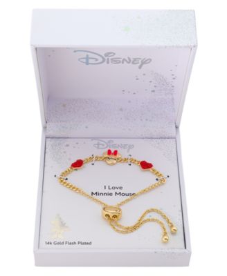Minnie Mouse Enamel Heart Bolo Bracelet