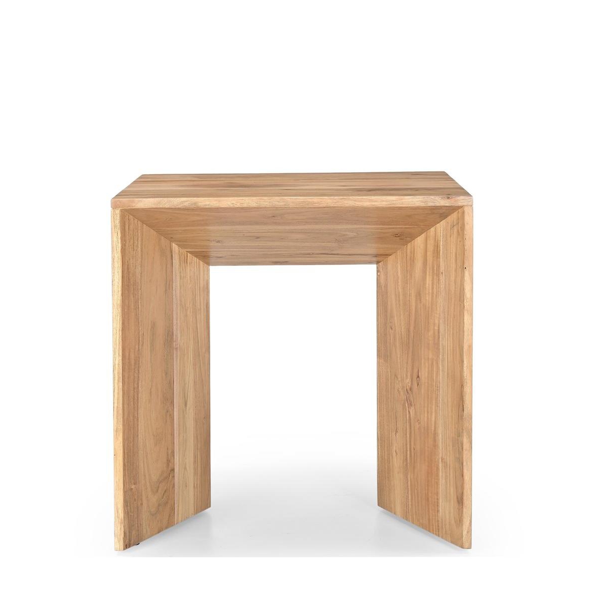 Jofran Lux Solid Wood Modern Angled End Table