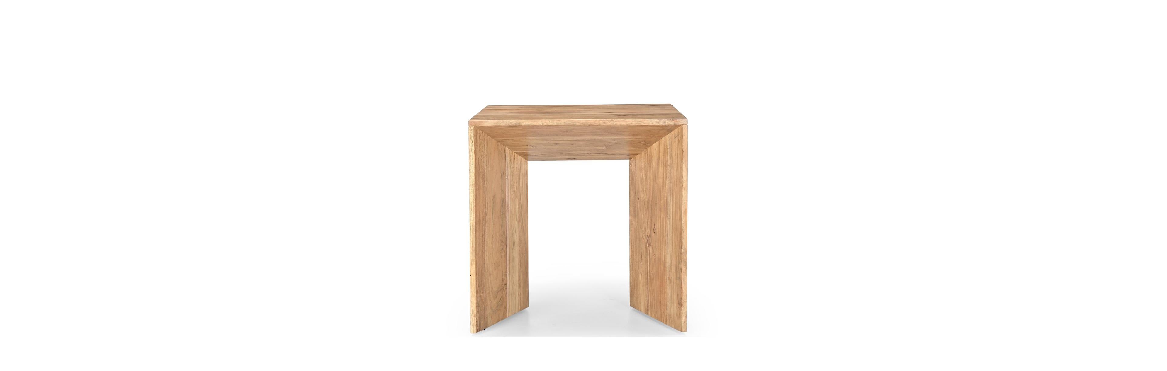 Jofran Lux Solid Wood Modern Angled End Table