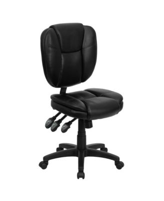 Mid-Back Ergonomic Task Office Chair with Pillow Top, Multifunction Swivel Design