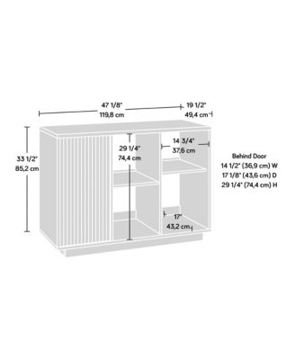 Modern Gray Storage Solution with 2 Adjustable Shelves for Living Room Guest Room and Entryway