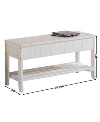 Quality Solid Wood Shoe Bench with Storage, Cherry
