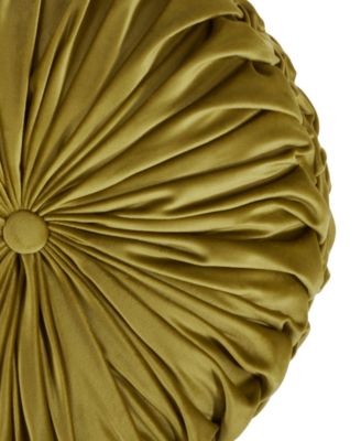 Round Velvet Pintucked Poly Filled 2-Pc. Decorative Pillow, 14" x 14"