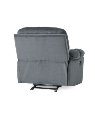 Silvery Luxury Manual Recliner with Dual Cup Holders