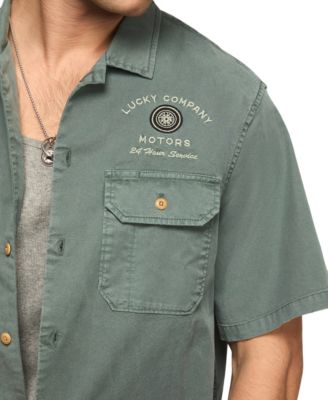 Men's Panther Moto Button-Front Shirt