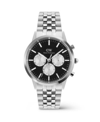 Men's Chronograph Silver-Tone Stainless Steel Watch, 42mm