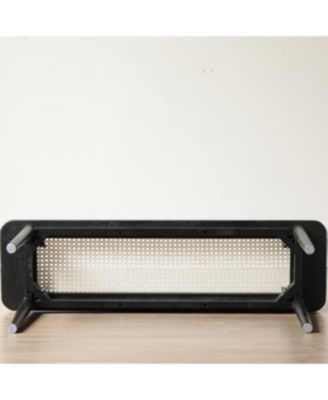 Modern Oak Wood Dining with Rattan Detail Bench