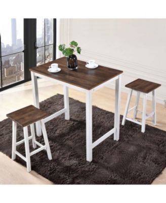 Streamdale 3 Pieces Counter Set Hanging Stool Easy To Clean For Small Space