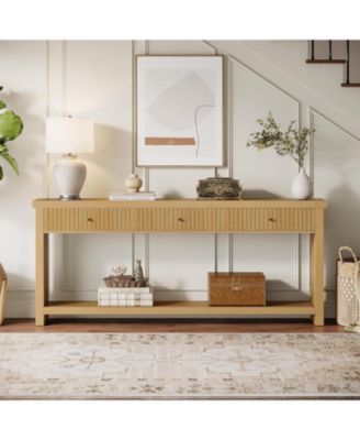 70.9 inch Console Table with 3 Drawers, Extra Long Entryway Table